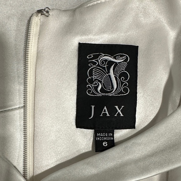 *JAX* Black x White Contrast Panel Bodycon Cocktail Mini Dress Size 6 - Picture 11 of 11